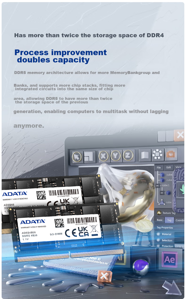 ADATA 32GB DDR5 5600 Laptop Memory, Wanziqianhong 4