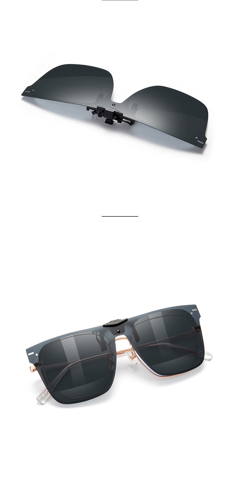HELEN KELLER Eyeglass Clip, Fashionable Polarized Clip for Men And Women, Specialized Driving Sunglasses Clip HP828C2 11
