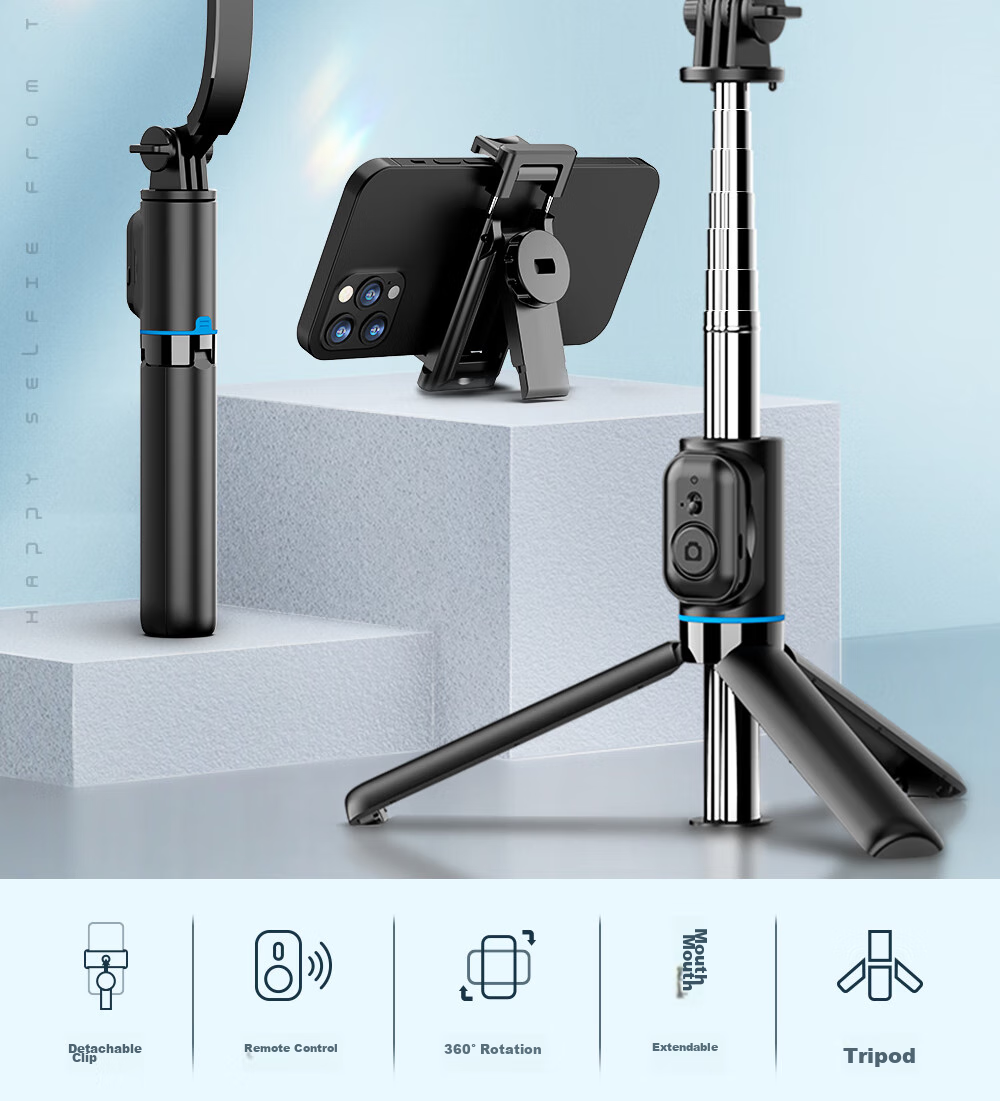 Fotopro TL-702 Portable Compact Magnetic Tripod for Phone, Bluetooth Speaker, And Live Streaming with Retractable Desig 2