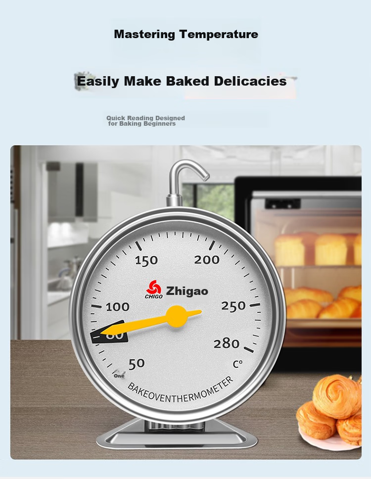 CHIGO Deep-Frying Thermometer, Baking Water Temperature Gauge, 304 Stainless Steel, Precise Kitchen-Specific High-Precision Heat-Resistant 6
