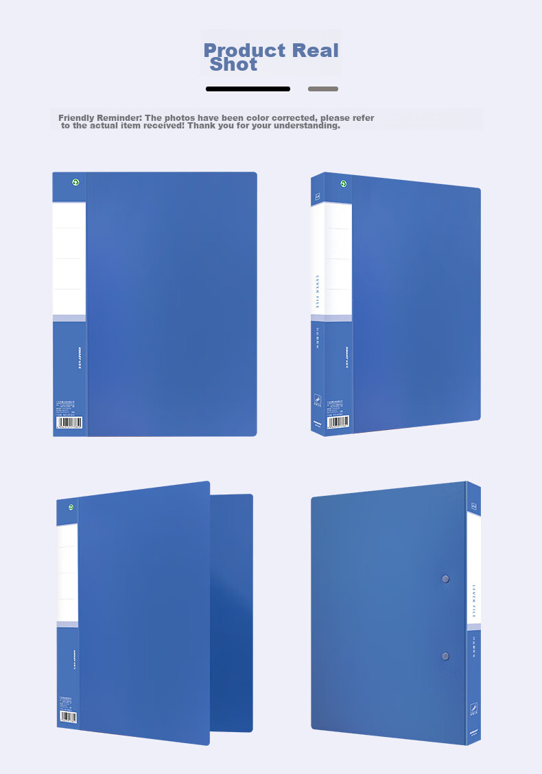 Jindeli 10-Pack A4 Metal Single Strong Clip Hard File Folder, Large Capacity Student Exam Paper Storage Folder with Pocket, Document Organizer, Poetry Recitation Contract Clipboard TD101-10 Blue 13