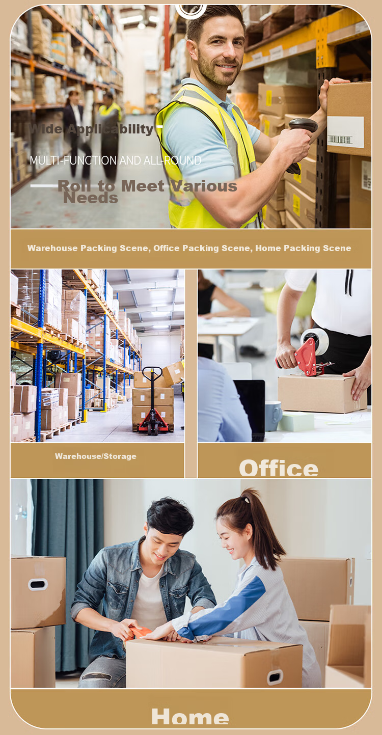 Deli High-Quality Transparent Packing Tape Wide Adhesive Tape, 60mm*100y*45μm (91.4m/roll), 6 Rolls, Office Supplies, 30333 7