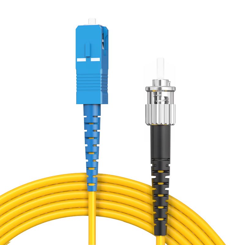 NetLINK Telecom-Grade Fiber Optic Patch Cable, SC-ST Single Mode Single Core 3 Meters, 9/125 Optical Cable Fusion Splice Pigtail, 1 Piece, HTF-SC