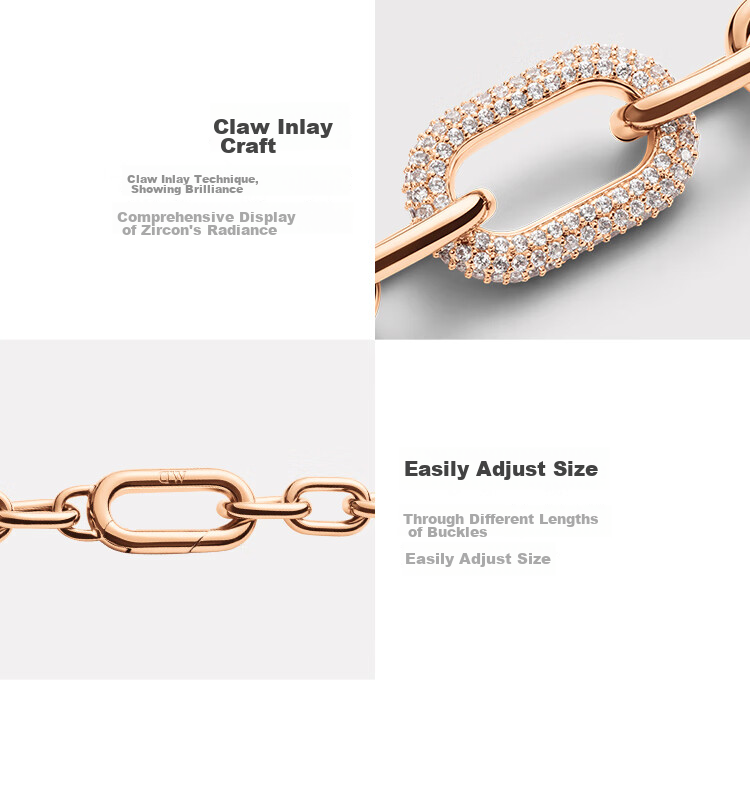 DanielWellington DW Necklace for Women, Starry Rose Gold Shining Zirconium Collarbone Chain DW571 Birthday Gift for Girls 8