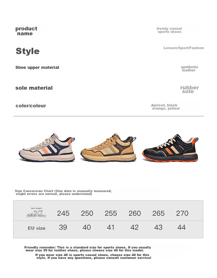 CARTELO Men's New Casual Sports Sneakers, Summer And Autumn Retro Versatile Outdoor Hiking Travel Commuting Dad Shoes 4