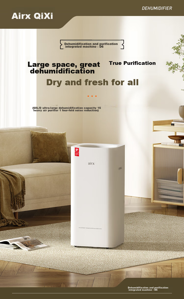 Airx Dehumidifier Air Purifier All-In Home Appliance, 30L/Day, for 70㎡ Bedroom And Basement, Moisture Absorber And Purifier D3 3