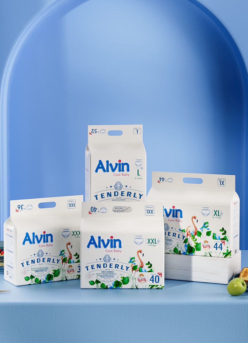 Aiweier Alvin [No Carbamide Ammonia Detected] Classic Soft Touch Pull-Up Diapers, XL Size, 42 Pieces, Dry And Absorbent 14