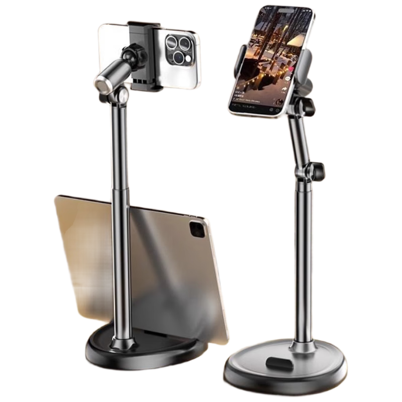 LINGCHEN Phone Stand, Desktop Live Streaming And Filming Multi-Functional 360° Rotatable Adjustable Height Overhead Shooting Lazy Binge-Watching TikTok Video Gadget Online Class Learning Multifunctional Phone Holder