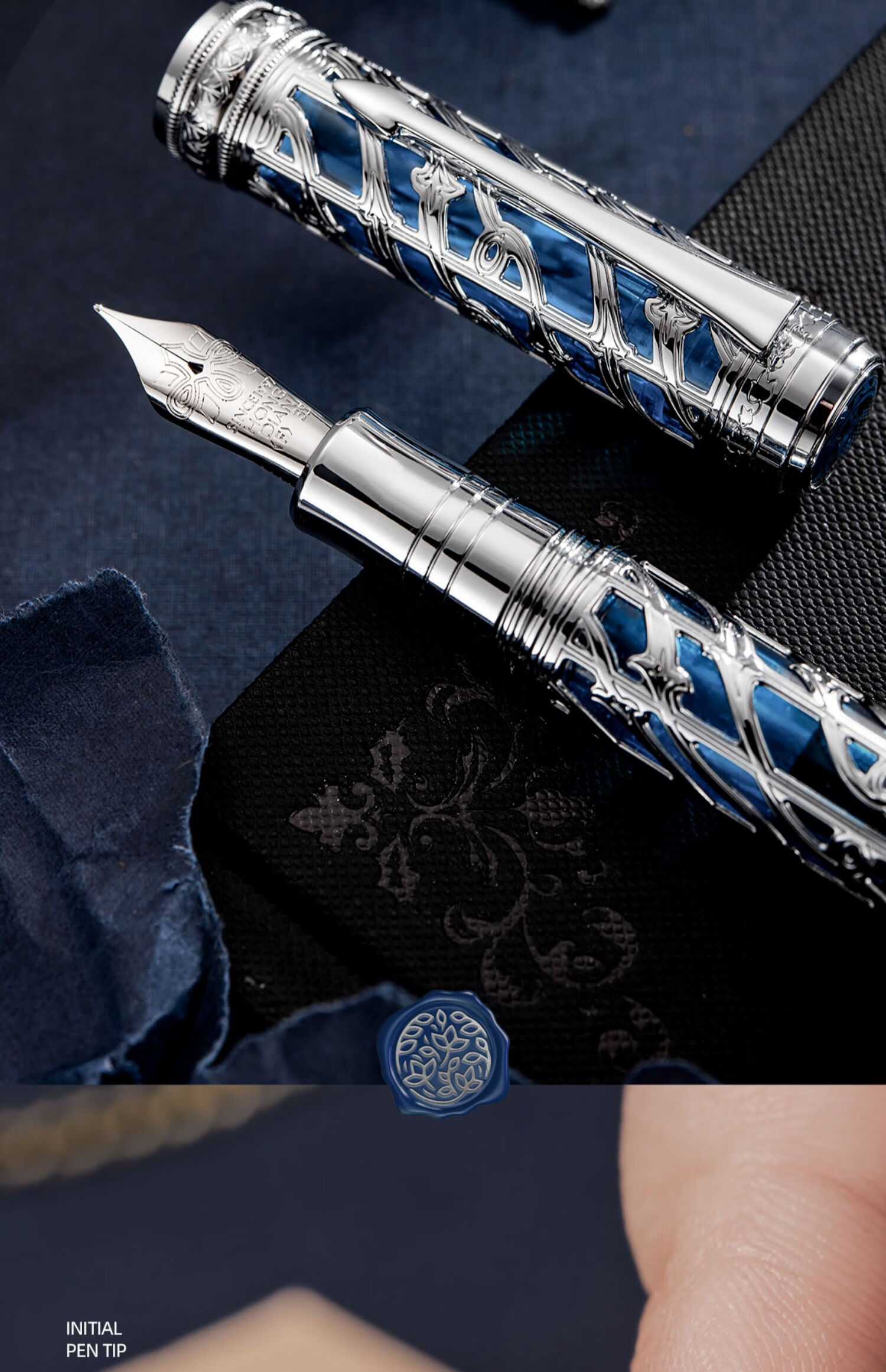 Hongdian High-End Fountain Pen for Men And Women, Business Office Ink Gift Box, Gunmetal Black A6 Piston Pen, Hard-Tip Calligraphy Pen, Hollow Design, Stylish Gift 13