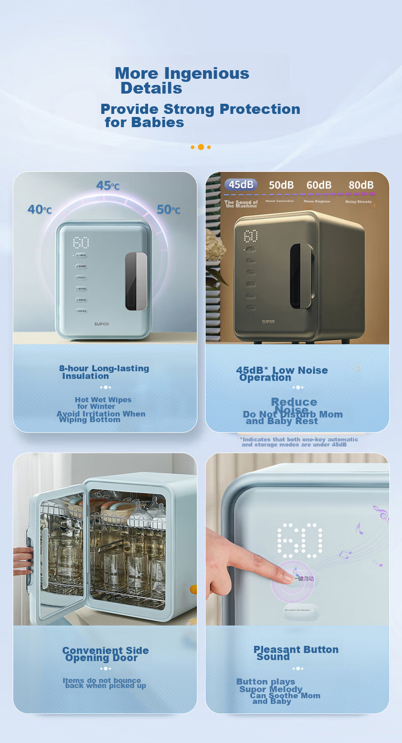SUPOR Disinfection Cabinet for Baby Bottles with Drying Function "Best-Selling Product" 28 LED Beads + 22L + Plasma TXD01 18