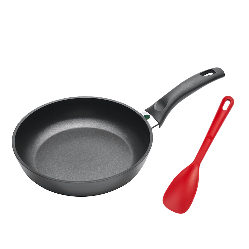 BALLARINI [Imported] Non-Stick Frying Pan, Flat Bottom Pan, Titanium Gold Pan, Single Serving Breakfast Pan, All-Purpose for Various Stoves, Venice Black, 20cm