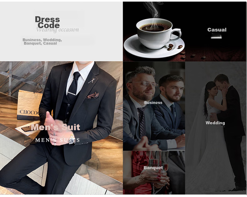 ROMON Suit Vest for Men, Slim Fit Business Professional Work Attire, Wedding Groom Waistcoat Vest, Men's Suit Jacket 10