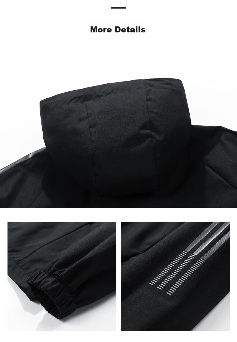 JEEP SPIRIT Men's Jacket, Spring And Autumn Outerwear, Casual Versatile Trendy Hooded Outdoor Menswear, Black, Size L 18
