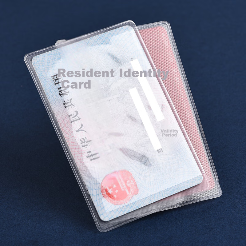 DiLe Transparent Frosted Card Holder for ID Cards, IC Cards, Social Security Cards, Bus Cards, Membership Cards, Protective Case 6513 (Pack of 40) 24