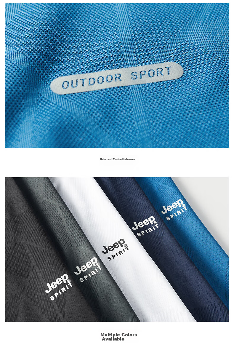 JEEP Quick-Dry T-Shirt, Lightweight for Summer, Outdoor Running And Fitness Short Sleeve, Simple And Fashionable Versatile Men's T-Shirt, Black, M 13
