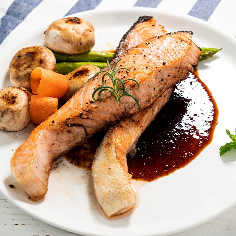 美威冷冻智利轮切三文鱼排2-3片净重400g大西洋鲑鱼 进口鱼类 海鲜