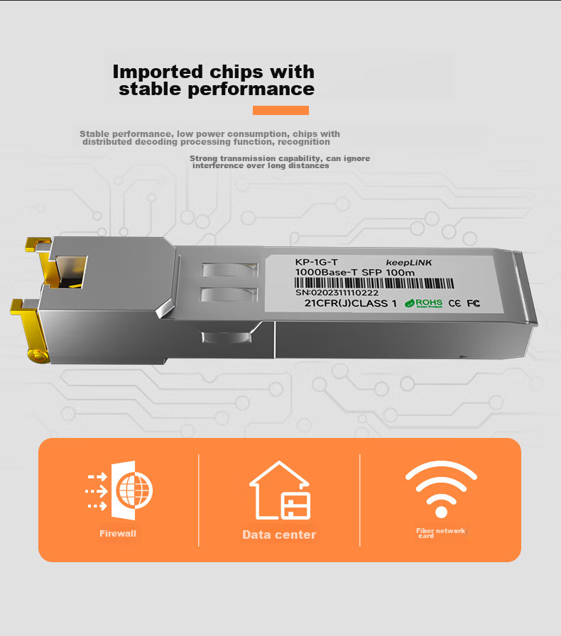 KeepLINK KP-XS2D 10 Gigabit Single-Mode Dual-Fiber SFP Optical Module, LC Interface, 1310nm, 20 Kilometers 3