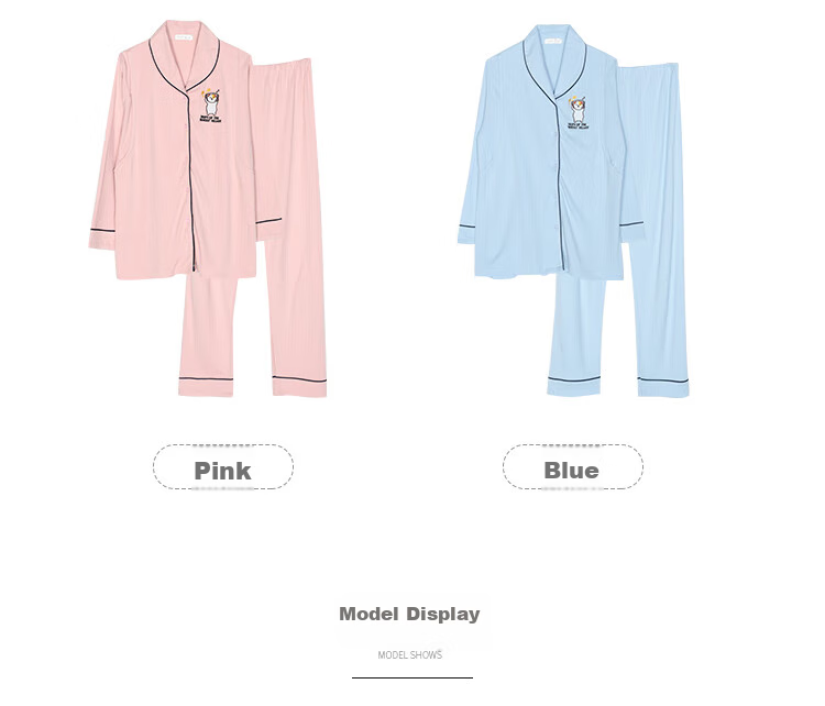 NuoYI Maternity Wear, Pure Cotton Nursing Clothes, Postpartum Loungewear, Pajamas J38158, Striped Pink, Size L 10