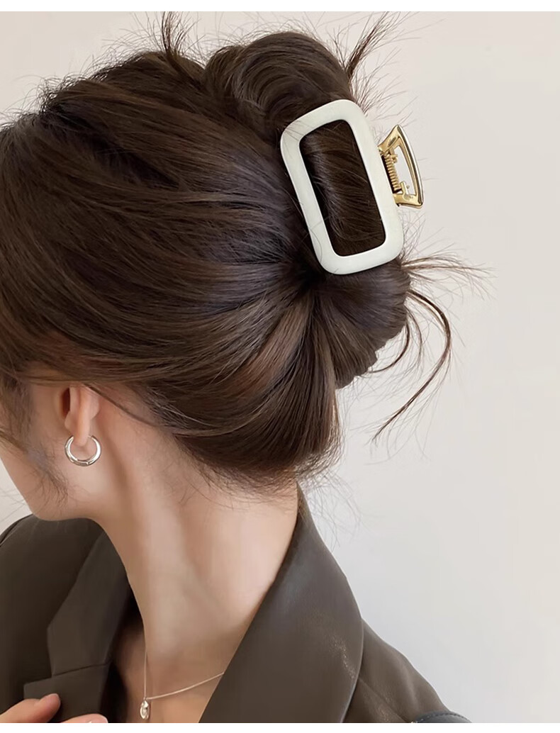 Xiangwan Hair Clip, Medium-Sized High-Quality Hair Clip for Women, Elegant And Stylish Hair Clip for Back of Head, Half-Up Shark Clip Hair Accessory 2