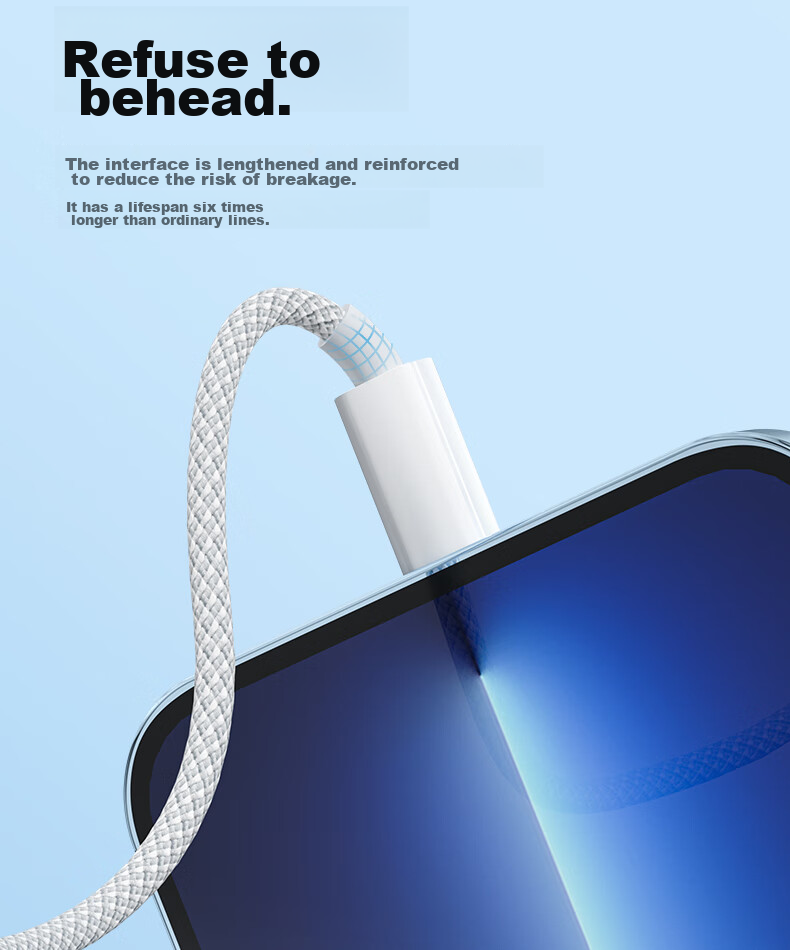Nengshi Apple Charging Cable, 2.4A Fast Charging Data Cable, Suitable for IPhone 14/13 Pro Max/12/11/X/XR/8/7 Phones And IPad Tablets, Car-Mounted Braided Cable, 1.5 Meters, White 9