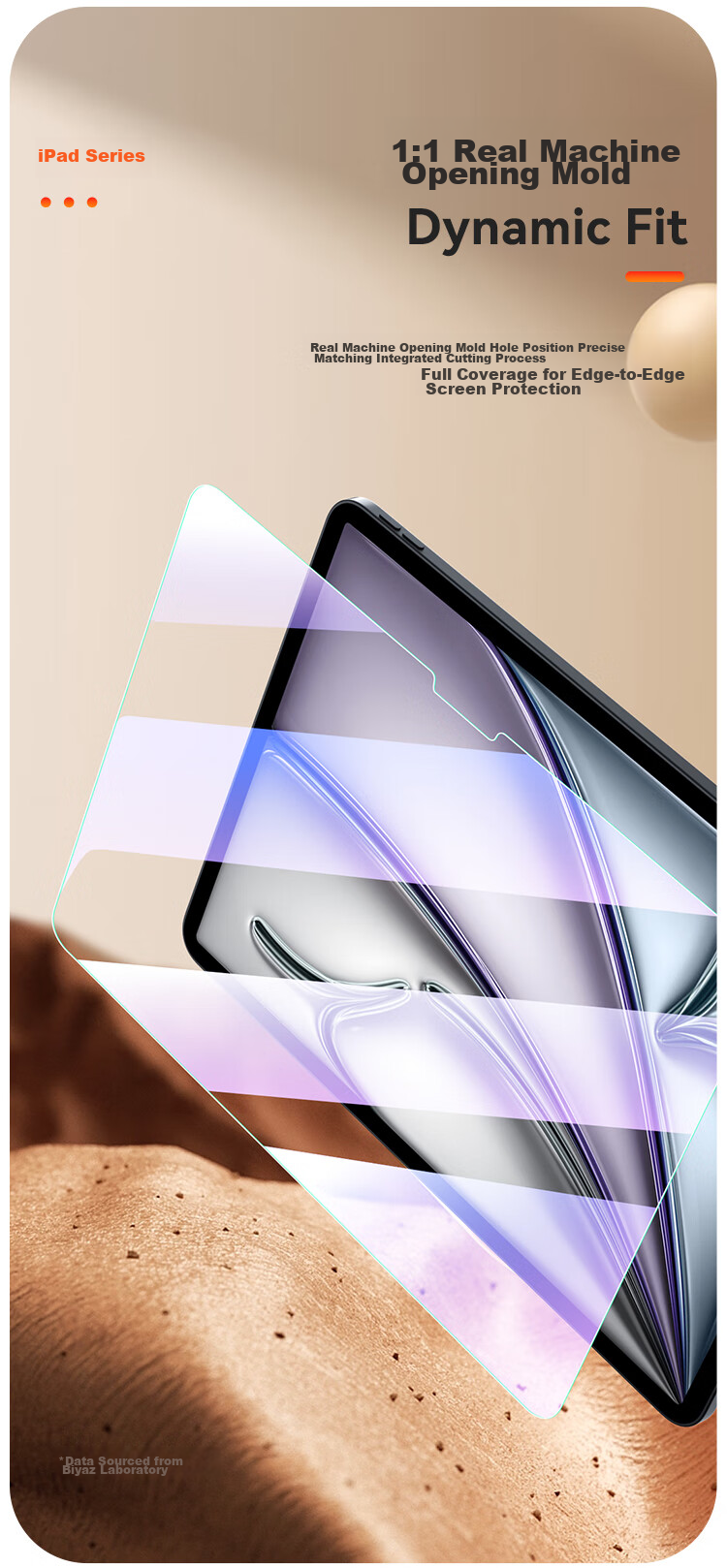 BIAZE Compatible with 2026 M4 Chip Apple IPad Air 11-Inch Tempered Glass Screen Protector, Anti-Blue Light And Anti-Fingerprint Protective Film for Apple IPad Air 8/7/6 11-Inch 3