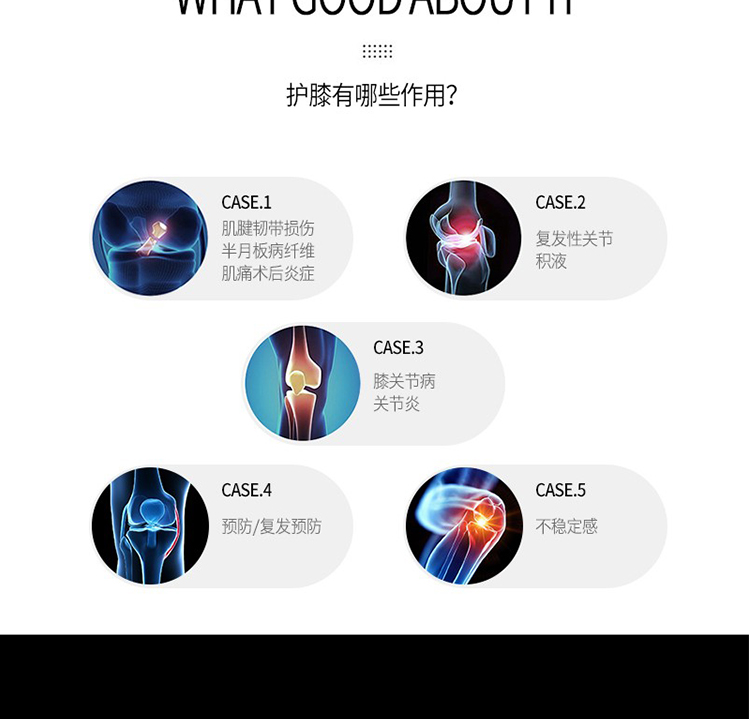 NIKE Professional Sports Knee Brace for Basketball, Badminton, Running, Hiking, Meniscus Protection N1000672010L Single Piece 1