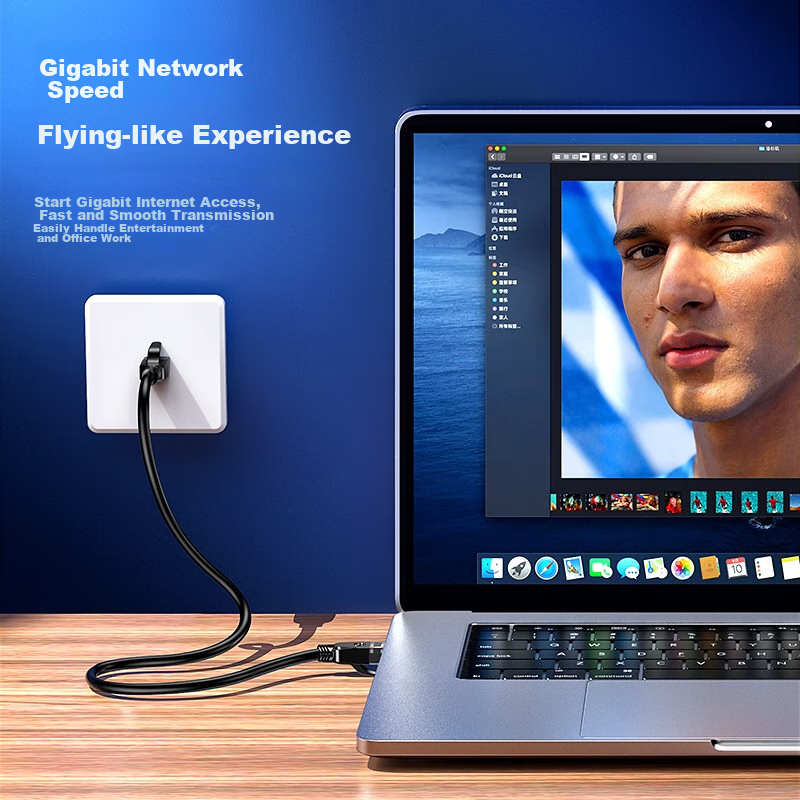 BIAZE Cat6 Ethernet Cable, 0.5 Meter Short Cable, 50 Cm/50CM Gigabit High-Speed Broadband Cable, Cat6 Network Engineering Home Computer Monitoring Patch Cord, Finished Cable