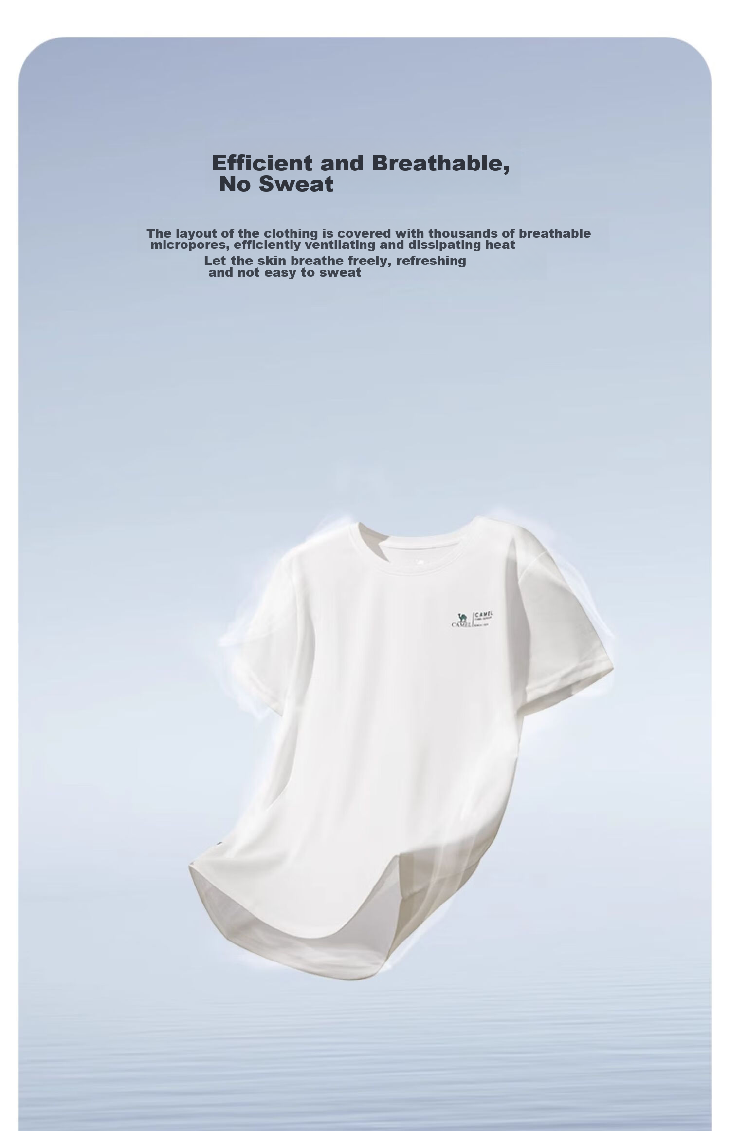CAMEL Outdoor Quick-Dry T-Shirt, Men's Honeycomb Mesh Breathable Top, Simple Sports Round Neck Short Sleeve for Women, A14BZ00079 8