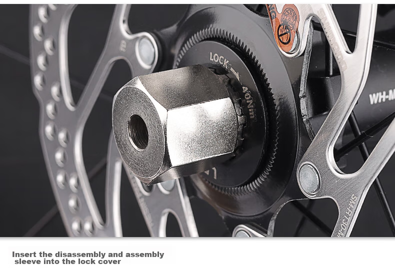 LEBYCLE Bicycle Inner Lock Disc Installation And Removal Socket, Mountain Road Inner Lock Brake Rotor Repair Lock Ring Disassembly Tool 5