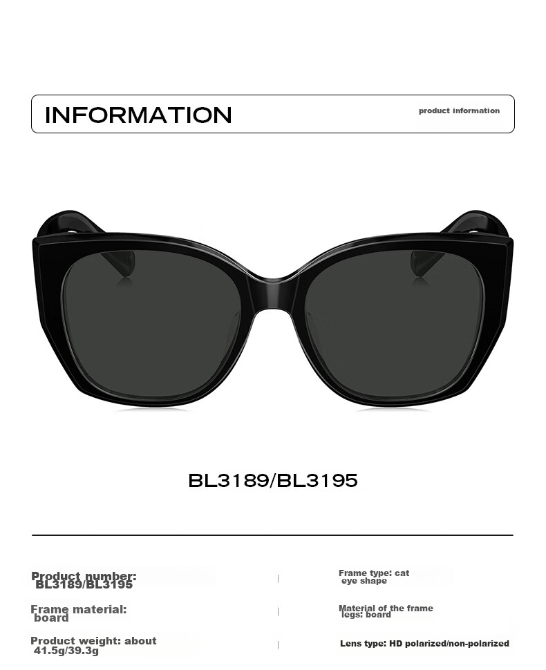BOLON Sunglasses, Cat-Eye Polarized Style, Yang Zi's Same Model, Driving UV Protection Sunglasses, Trendy for Men And Women, BL3195C20 7