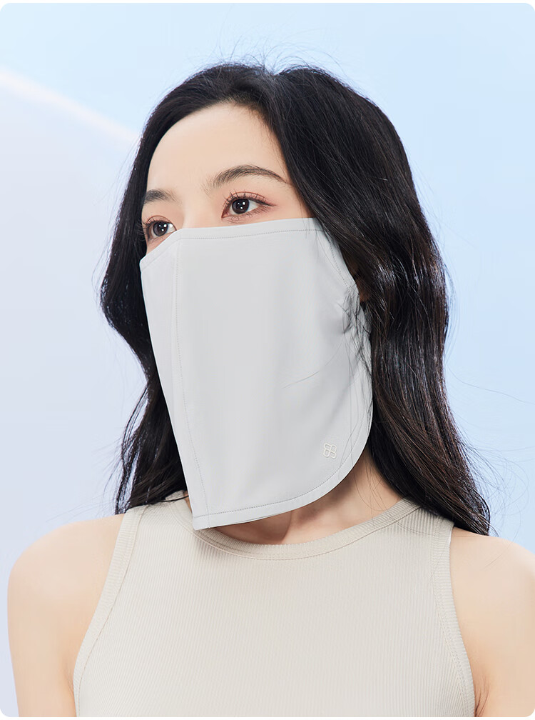 JIUMU Ice Silk Sun Protection Face Mask for Women, Summer Outdoor UV-Resistant Sunshade Veil, Breathable Ear-Hook Full-Face Mask for Driving 8