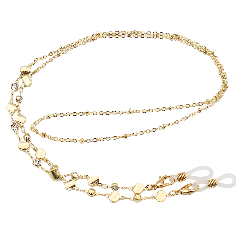 DRATRA Eyeglasses Chain for Women, Anti-Loss Beaded Necklace, Metal Lanyard, Neck Strap, Sunglasses Chain, Fashion Accessory