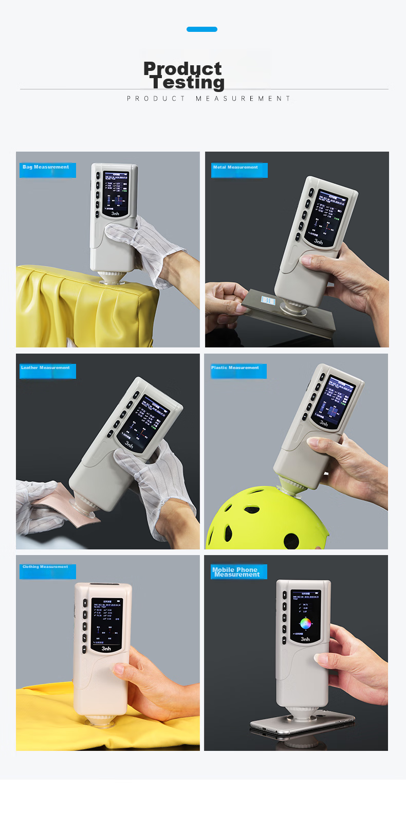 3Nh Portable Handheld High-Precision Colorimeter NR10QC, Ink Coating Plastic, Entry-Level Practical Color Difference Detector 9