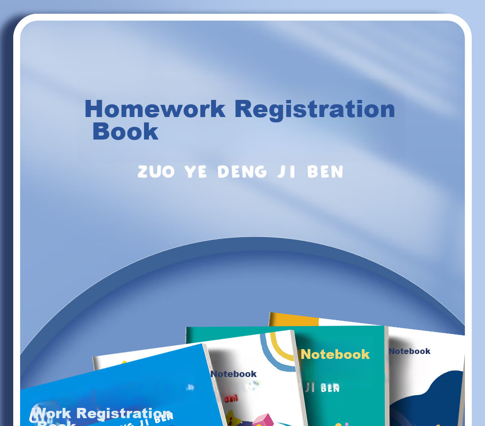 Zuolanzhe [Back to School Essential] 4-Pack Homework Record Books for Primary School Students, Grades 1-3 Classroom Registration Thick Soft Copybooks for Recording Assignments And Mistakes 1