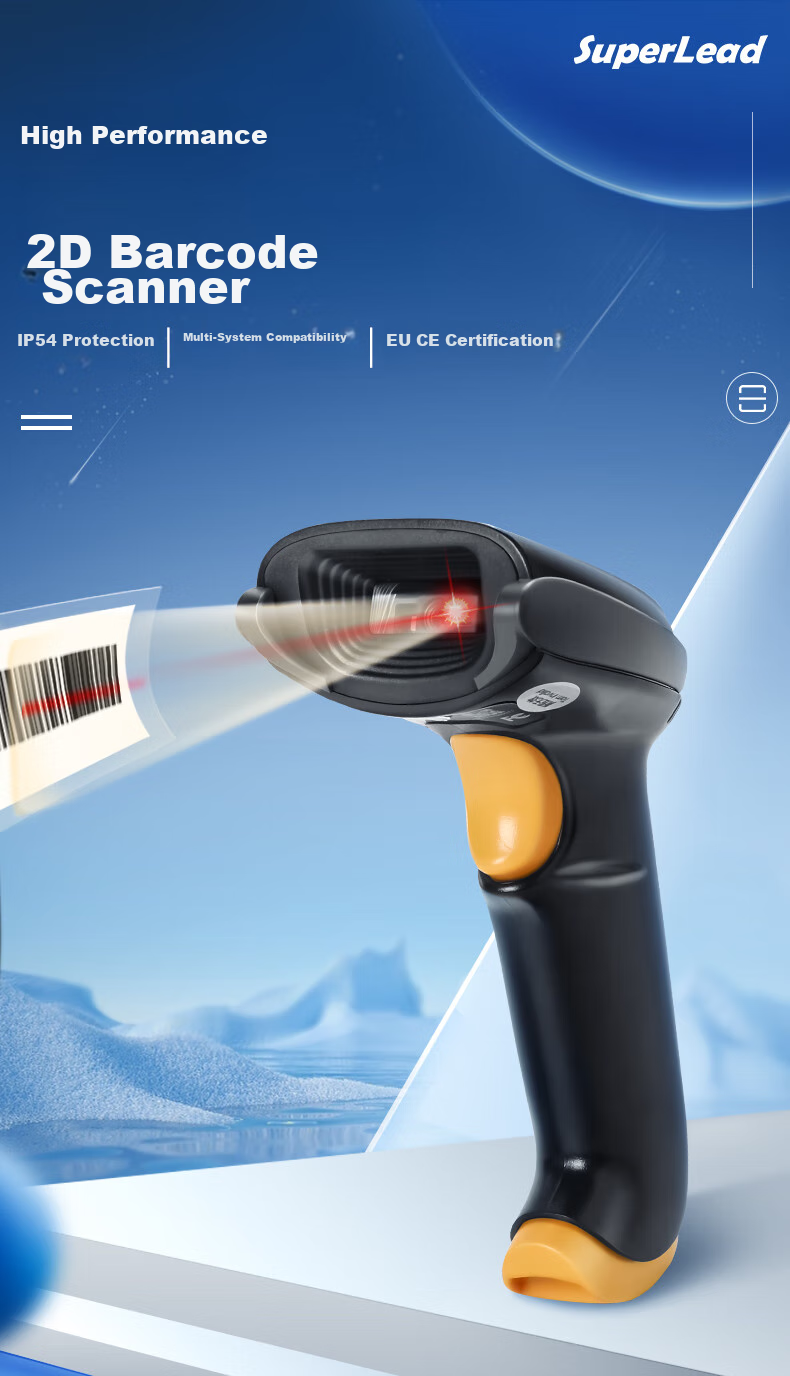 SUPERLEAD Supurui 2620BT Bluetooth Wireless Barcode Scanner, Barcode Reader, Scanning Gun, Barcode Scanner, One-Dimensional And Two-Dimensional Code (Without Base, Base Can Be Purchased Separately) 2