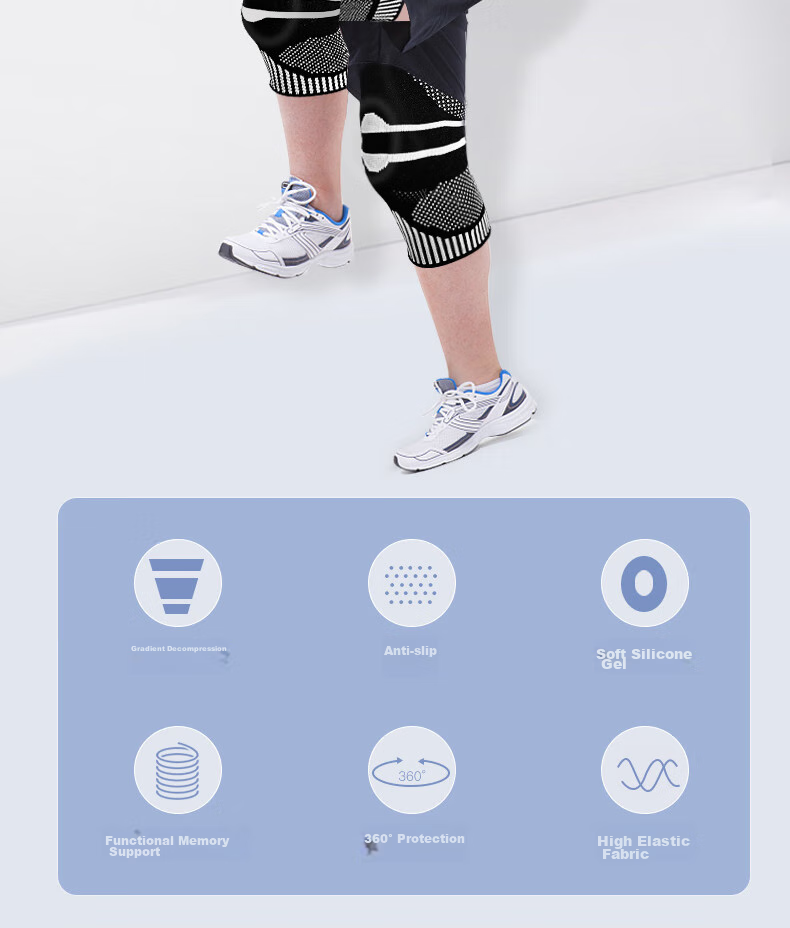 Bestray Large Size Knee Pads for Overweight Men And Women, Extra Thick Sports Knee Brace for 300 Lbs Leg Protection for Running 4