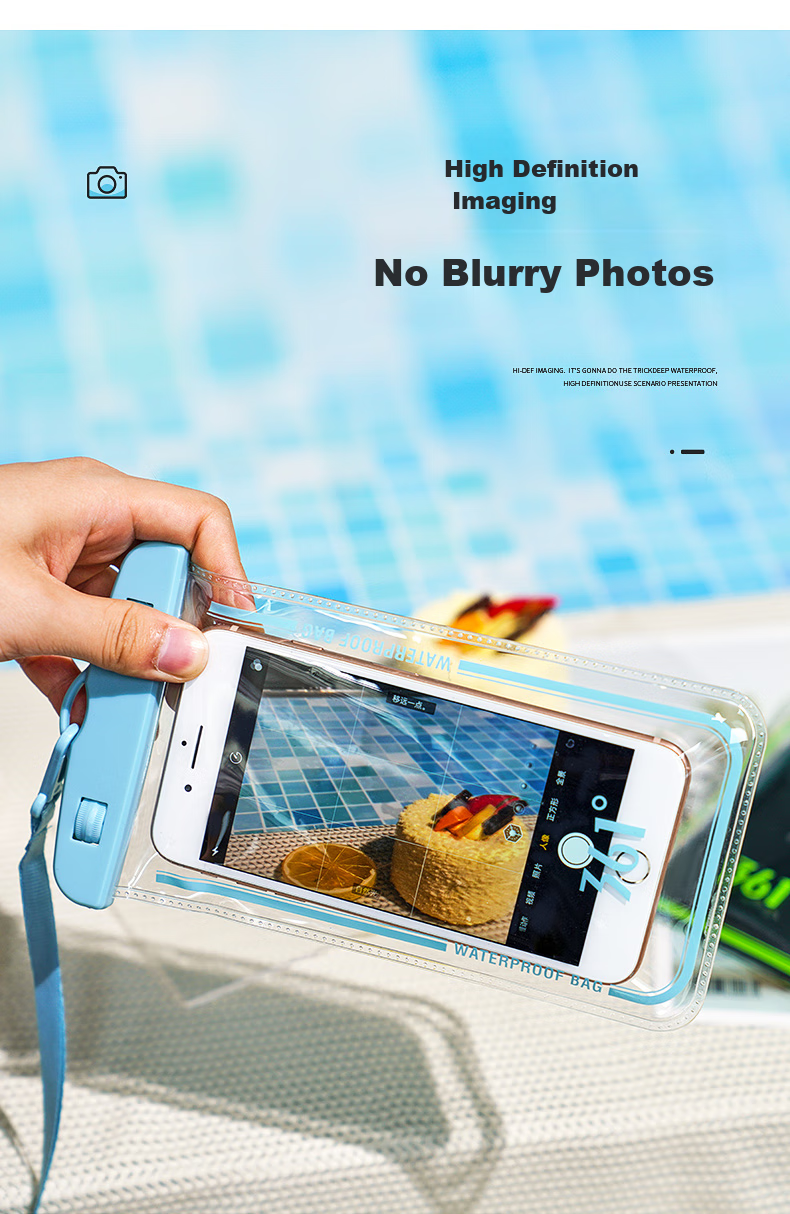361° Waterproof Phone Case, Diving Pouch, Touchscreen Compatible, Underwater Photography, Universal Lanyard, Rainproof Case for Food Delivery Riders 4