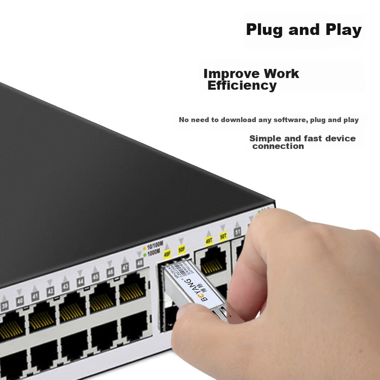BOYANG BY-GE2 SFP-GE Optical-To Module Gigabit, Optical-Electrical Conversion Module (100m, RJ45), Compatible with Domestic Switches SFP-GE 7
