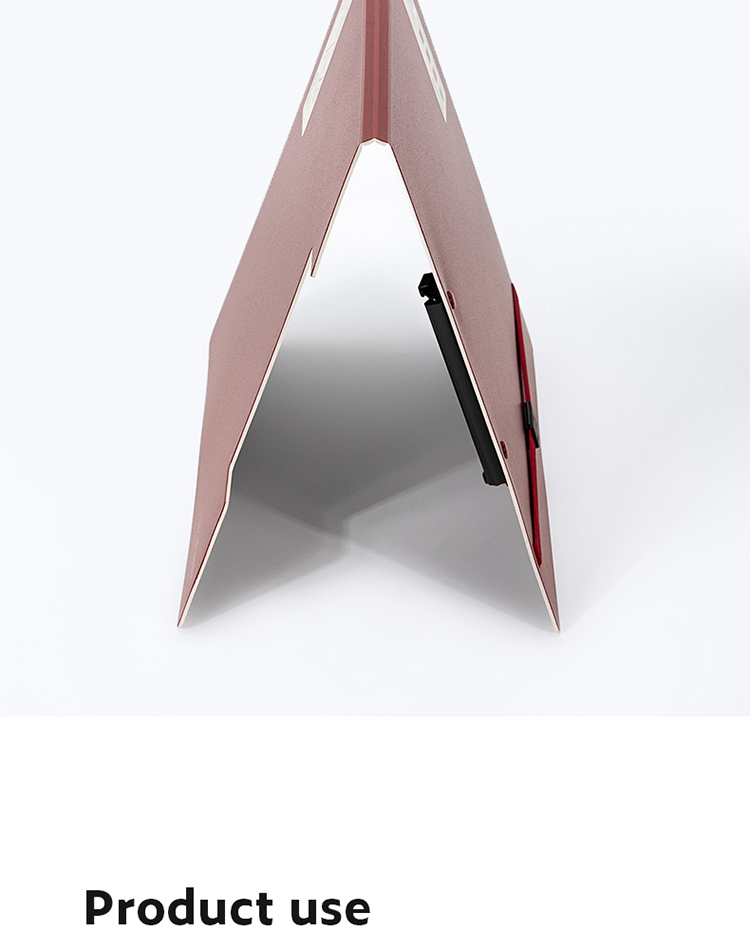 Deli A4 Vertical Folding Clipboard, Conference Folder, Thickened File Holder, Writing Board, Writing Pad for Office Use, Document And Exam Paper Storage Folder, Nirvana Red NS180 3