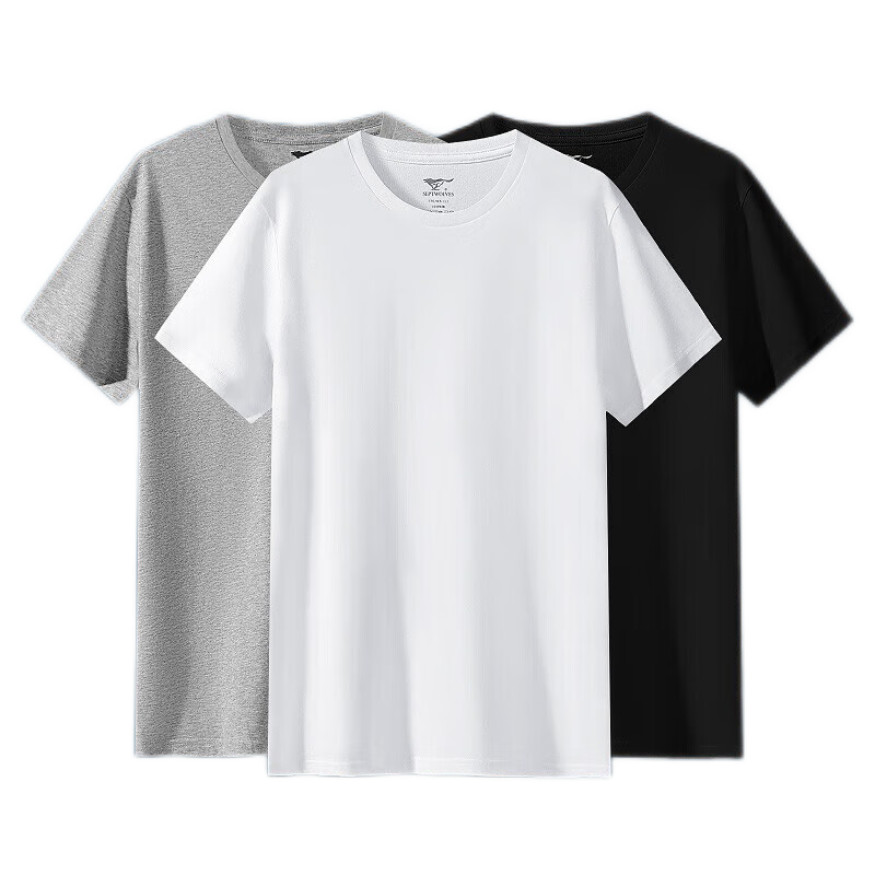 SEPTWOLVES Men's T-Shirt, Pure Cotton Short Sleeve, All-Season Running, Breathable, Casual, Sweat-Absorbing Undershirt for Me