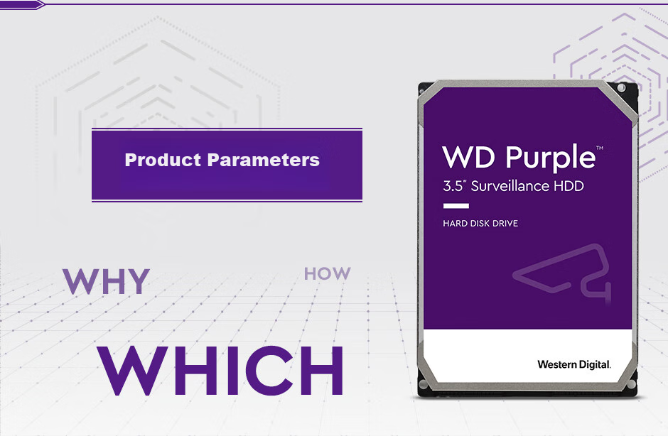 Western Digital (WD) 6TB Surveillance Mechanical Hard Drive, WD Purple, SATA, 256MB CMR Vertical, Security Storage, 3.5-Inch, WD64PURZ 12