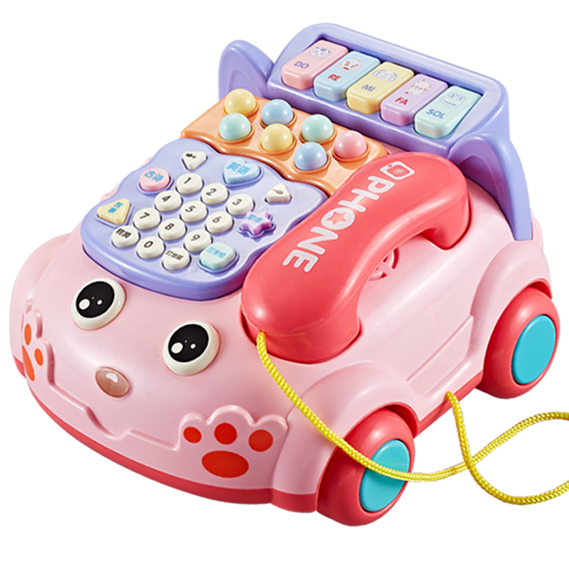 Xinge Children's Toy Telephone, 1-2 Years Old Infant Toddler Early Education, Multifunctional Realistic Landline Phone, 12 Months, for Boys And Girls
