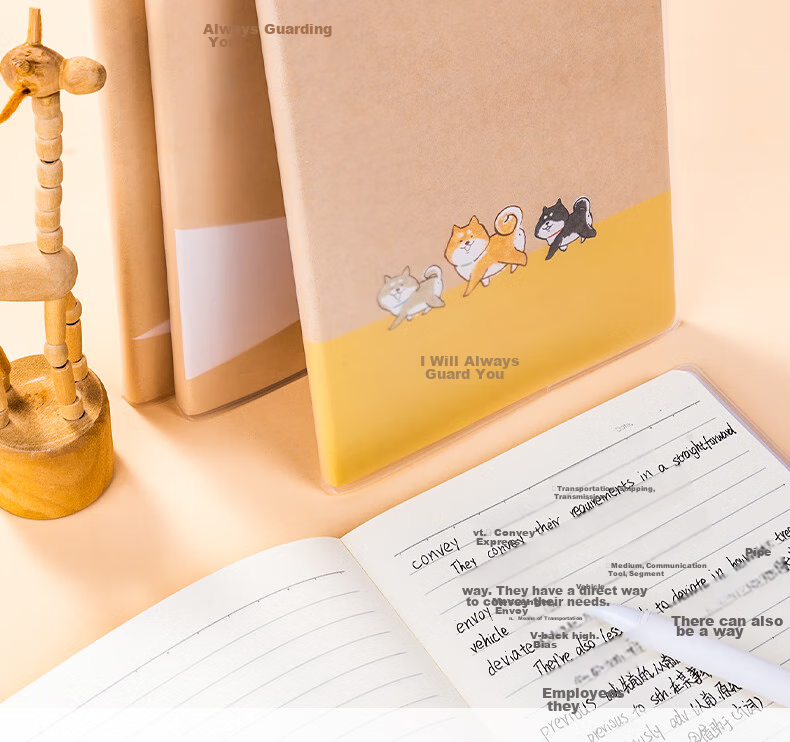 Deli Glue-Bound Notebook, 32K Pages, High-Quality, Self-Glue Binding, 72 Sheets/Book, T3272 Series - National Trend Fengjing, 4-Pack 2
