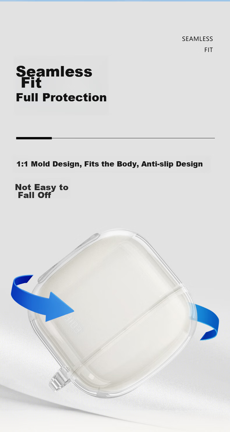 Masentek Compatible with Edifier Hua Zai Zero Air Bluetooth Earphone Protective Case, Soft TPU Charging Box, Silicone Storage Case Accessory, Ultra-Thin Shockproof And Stain-Resistant, Transparent 5