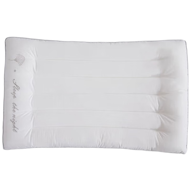 Shuixingjiafang Pillow Cervical Pillow Core Antibacterial Low Pillow 2nd Generation Adult Single Full Cotton Machine Washable One Piece 74*48cm Gray Tall Versio