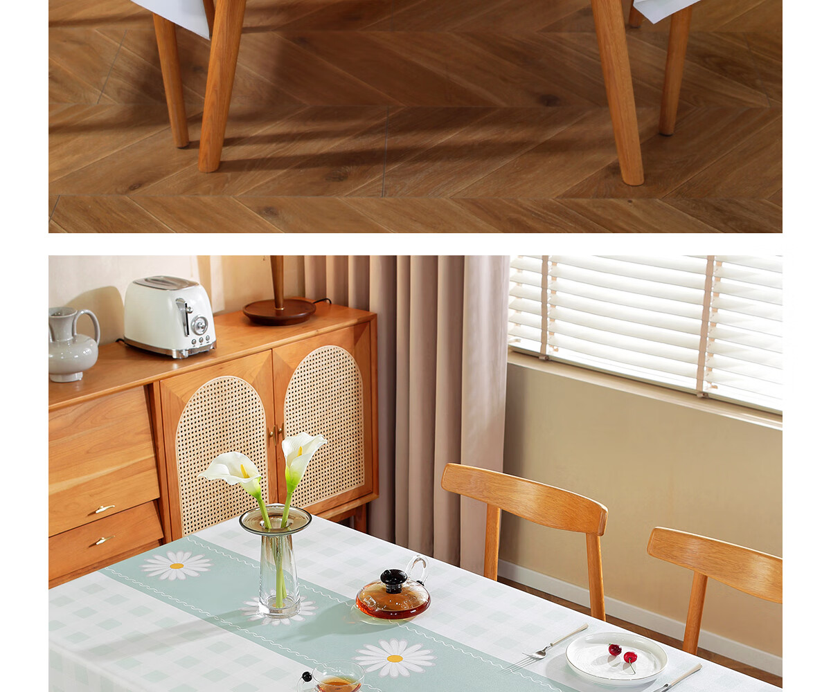 Mihua Rectangular Tablecloth, Waterproof And Oil-Proof, Washable, Heat-Resistant PVC Table Mat, Coffee Table Cover, Small Floral Patter 20