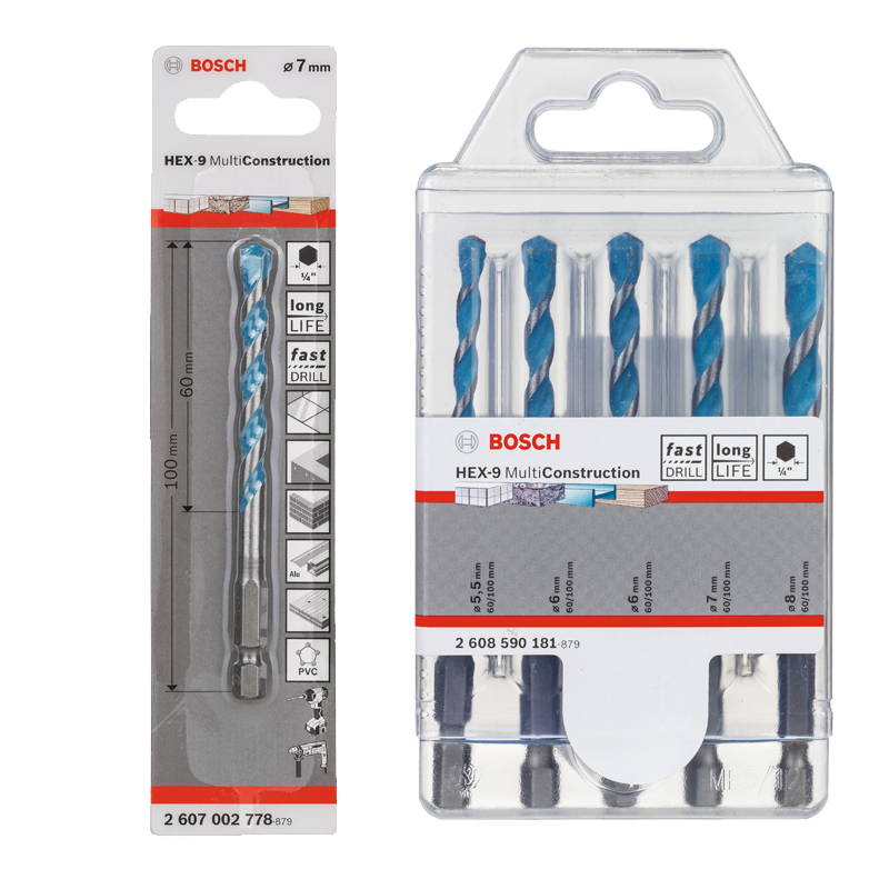 BOSCH Hexagonal Shank Multi-Function Drill Bit for Wood/metal/stone/tile High-Precision Drilling (1 Piece) 12mm