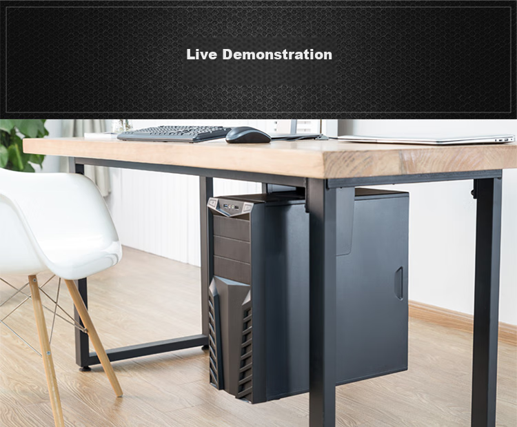 Brateck Beihu Computer Tower Stand, Desktop Computer Bracket, Adjustable Height Desktop Computer Case Stand, Desktop Storage Rack APK40(CPB-6) 11