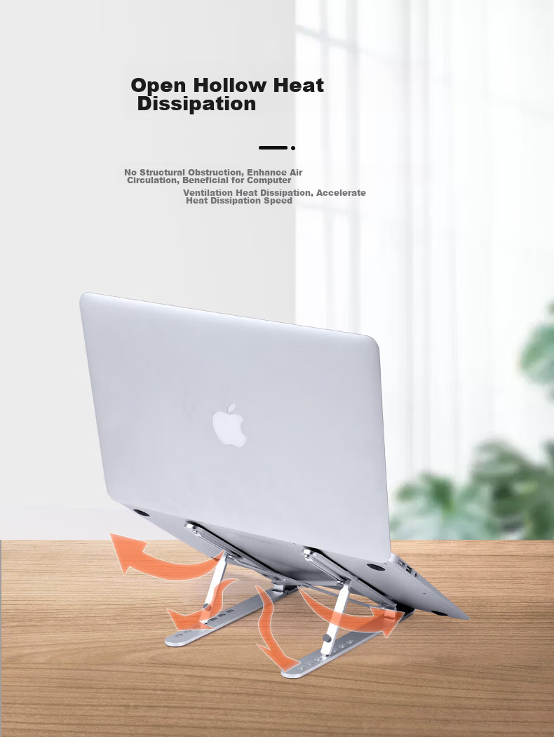 ECOLA Aluminum Alloy Folding Portable Notebook Stand BT21SV, Silver 7