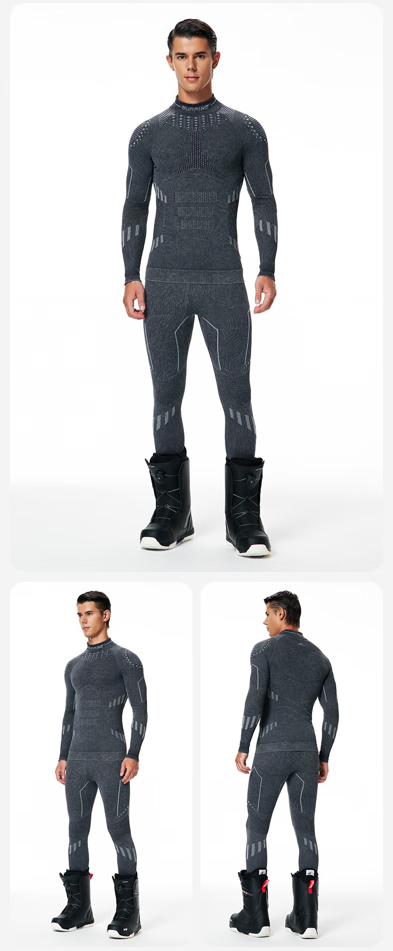 SURPINE Fearless Series, Oirunke Design Style, Moisture-Wicking Quick-Dry Ski Warm Functional Clothing for Men And Wome 3